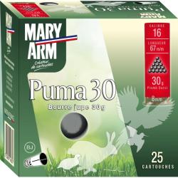 Cartouches MARY ARM PUMA 30 - Cal: 16/67 - 30gr - N&deg;4 - BJ - X25