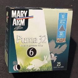 Cartouches MARY ARM PUMA 32 - Cal: 12/67 - 32gr - N&deg;6 - BG - X25