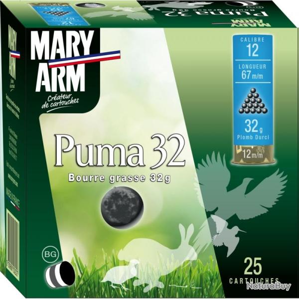 Cartouches MARY ARM PUMA 32 Cal 12 67 32gr BG X25
