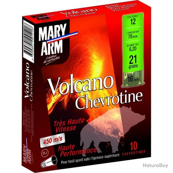 MARY ARM Cartouches VOLCANO CHEVROTINE 21GRAINS HP - Cal: 12/70 - 21grains - BJ - X10