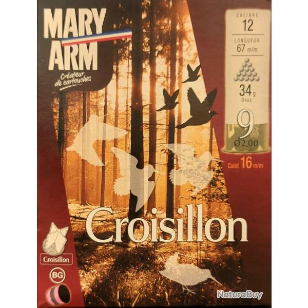 Cartouches MARY ARM CROISILLON - Cal: 12/67 - 34g - BG - Plombs N�9 - DOUX - X10