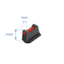 EEMANN TECH FRONT SIGHT (guidon) POUR CZ 75, CZ SHADOW 2, AVEC FIBRE OPTIQUE DE 1MM - Hauteur 7,5 mm