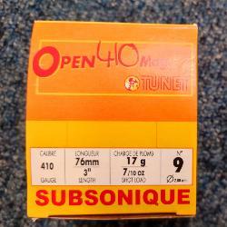 Open 410 subsonique 17g num&eacute;ro 9 boite de 25