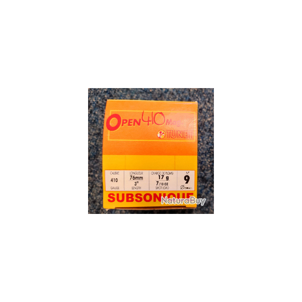 Open 410 subsonique 17g num�ro 9 boite de 25