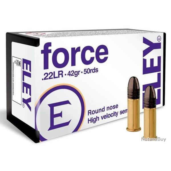 Cartouches ELEY Force Cal: 22LR - 42gr - Boite de 50 unit�s