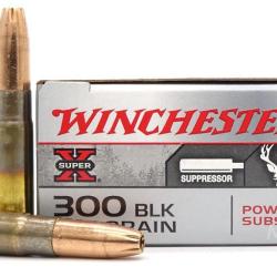 PROMO ! Cartouches WINCHESTER 300 AAC BLACKOUT SUBSONIC POWER POINT 200gr X20
