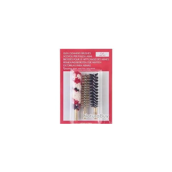 Set de 3 brosses STILCRIN - Laine/Nylon/Laiton Cal. 44/45 - 1/8"