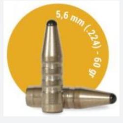 Ogives Sans Plomb Monolithiques FOX CLASSIC HUNTER cal.5,6mm (.224) 60gr - Boite de 50 unit&eacute;s