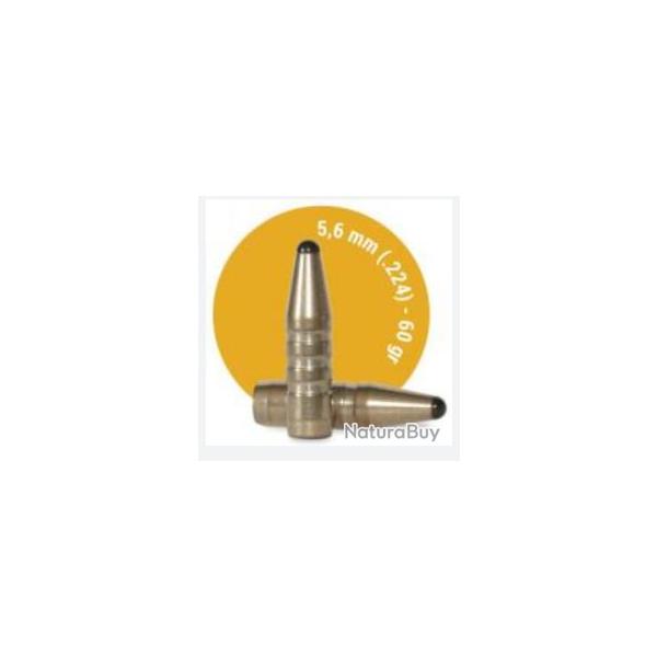 Ogives Sans Plomb Monolithiques FOX CLASSIC HUNTER cal.5,6mm (.224) 60gr - Boite de 50 unit�s