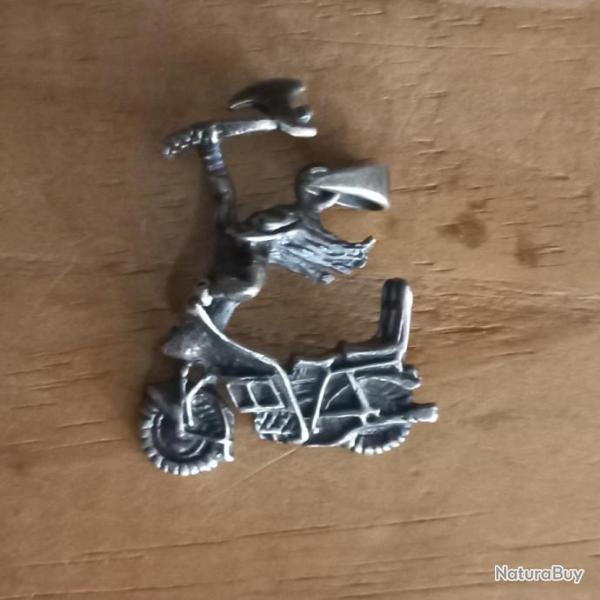 pendentif vintage  " harley davidson " en argent  925
