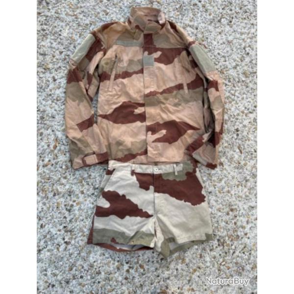 Veste arm�e fran�aise F3 ZD camoufl�e + short