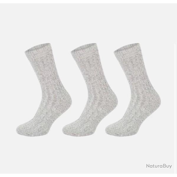 Chaussettes Ultra chaudes en laine  et confortables 3 paires . A