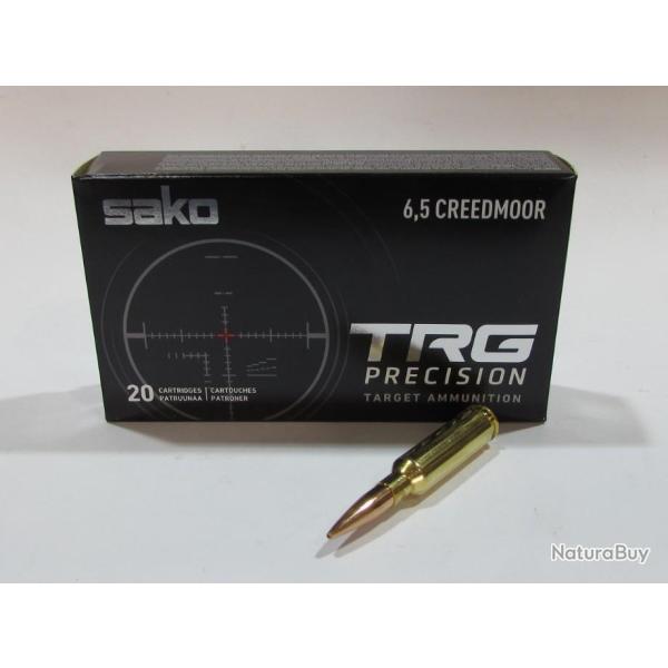 boite de 20 cartouches Sako TRG Precision cal 6,5 creedmoor, 136 grains BTHP