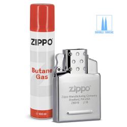 Pack Insert Double Flamme Temp&ecirc;te et 2 x Gaz Butane pour Briquet Zippo