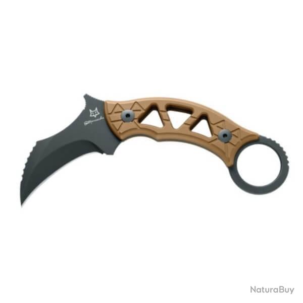 FX.803TIPVD Couteau fixe Fox Karambit Tribal K Titanium Bronze