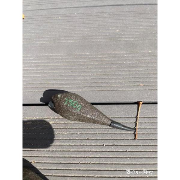 plomb a carpe poire sur fils 150G