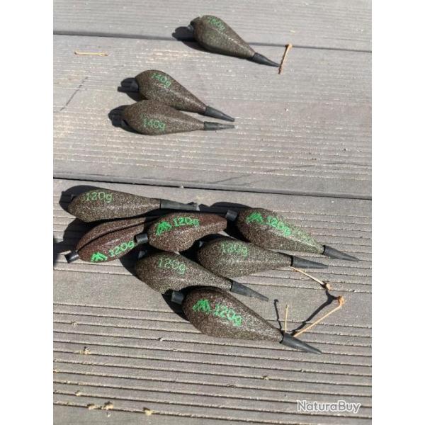 plomb a carpe poire sur fils 120G