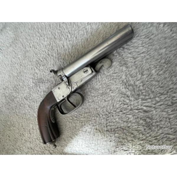 PISTOLET  PERCUSSION CENTRALE      CAL.450 GRIVOLAT PRE & Fils ST TIENNE