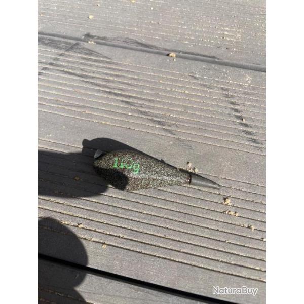 plomb a carpe poire sur fils 110G