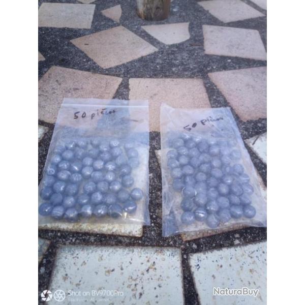 100 Plombs pour calibre 44 poudre noire