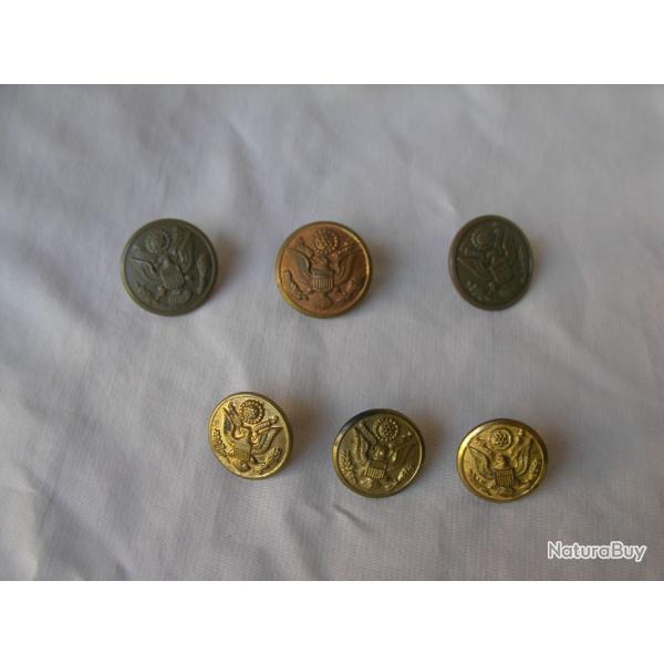 WW2 US BOUTON MILITAIRE AMRICAIN AVEC AIGLE  2 MATIRES 1 AU CHOIX DANS LOT