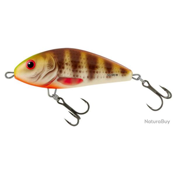 Poisson Nageur Salmo Fatso Floating 12cm 12cm Spotted Brown Perch