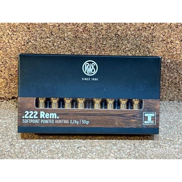 1  Boite de munitions RWS .222 Rem. TMS 3,2g en stock!!