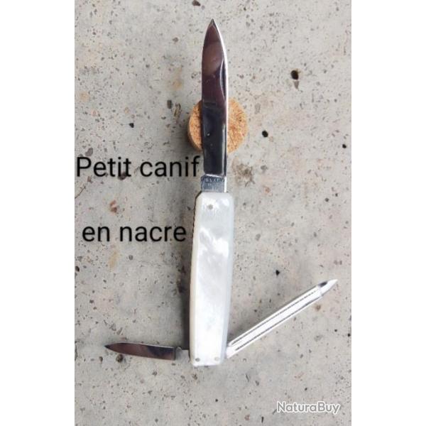 Couteau canif 3 pi�ces en nacre