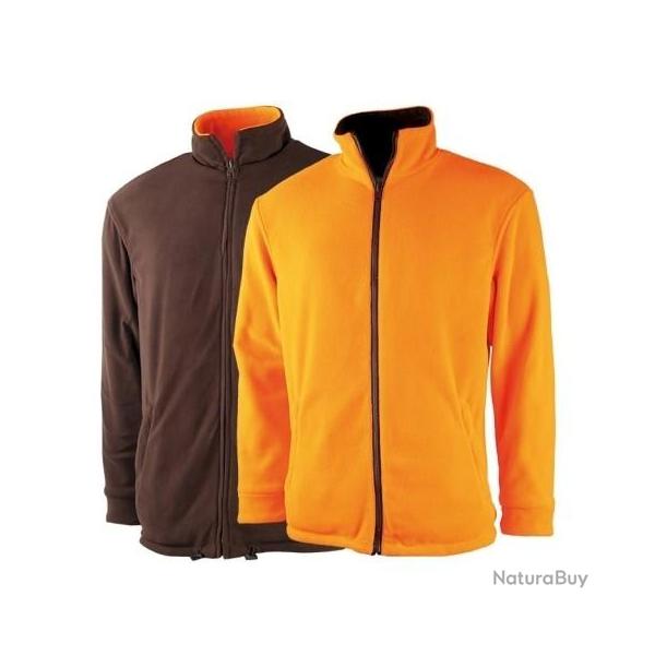 BLOUSON ENFANT TREELAND POLAIRE R�VERSIBLE ORANGE