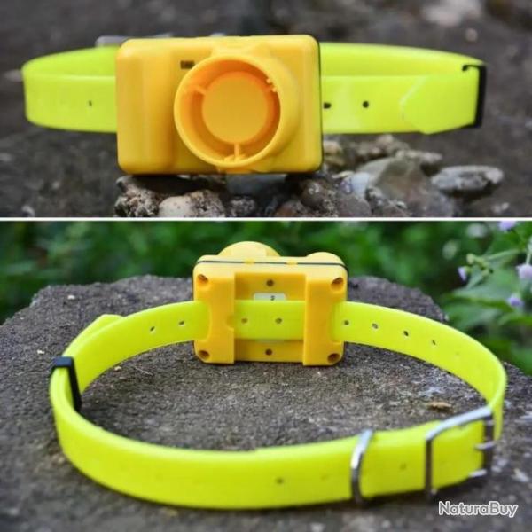 Collier bipeur de rep�rage son int�gr�, entra�nement sportif, �tanche camouflage ou jaune . E