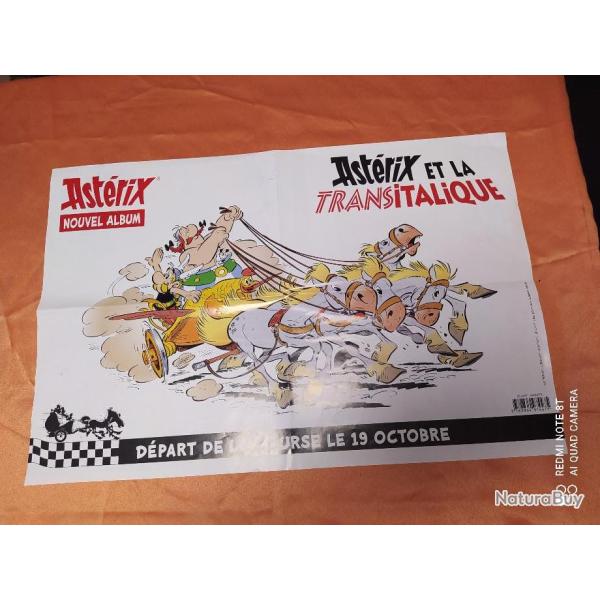 ASTERIX ET LA TRANSITALIQUE POSTER PUBLICITE DE �PRESSE