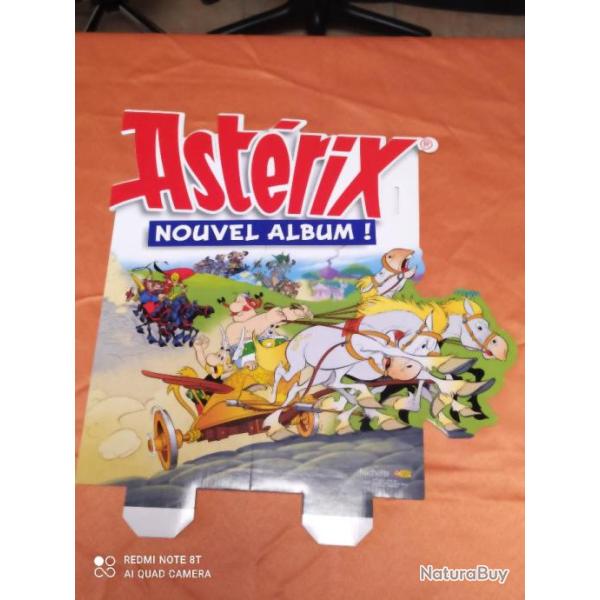 ASTERIX ET LA TRANSITALIQUE, PUBLICITE CARTON DE PRESSE