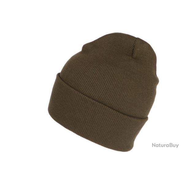 Bonnet Kaki Chasse et Mode en Laine Verte avec Revers Eric Taille unique Vert