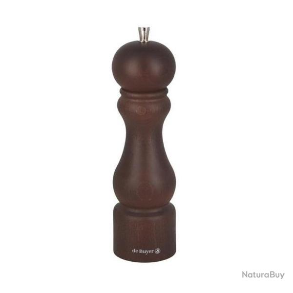 Moulin "Rumba", Couleur h�tre fonc�, Hauteur 21 cm, Type moulin poivre [De Buyer]