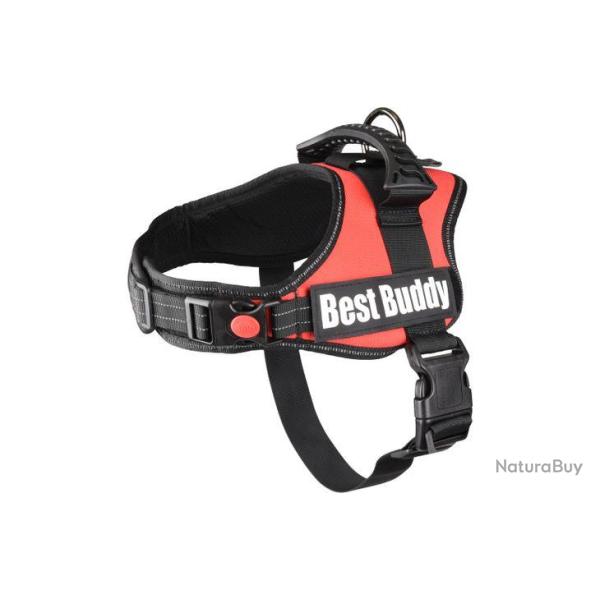 HARNAIS BEST BUDDY PLUTO ROUGE M 60-80CM 38MM