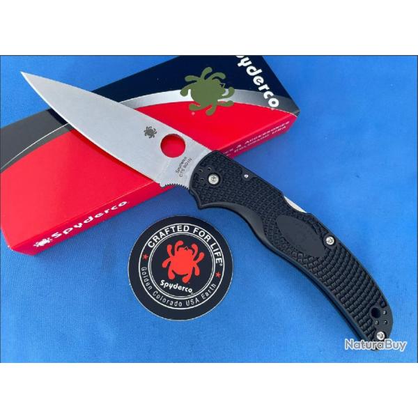 Couteau Spyderco Native Chief Lightweight Lame Acier CTS-BD1N Satin Manche FRN Lockback USA SC244PBK