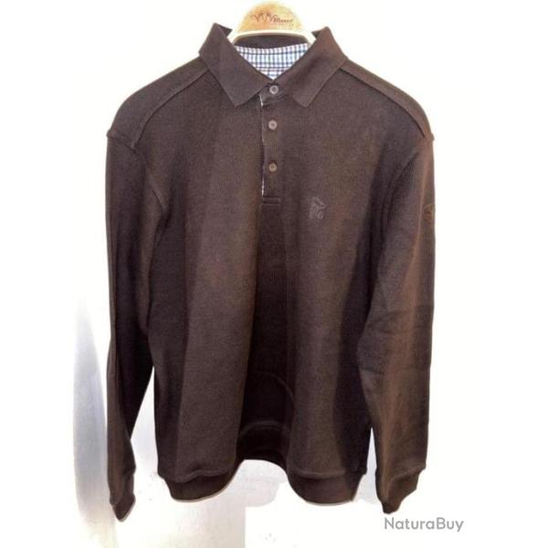Pull de chasse pas cher LOVERGREEN chocolat