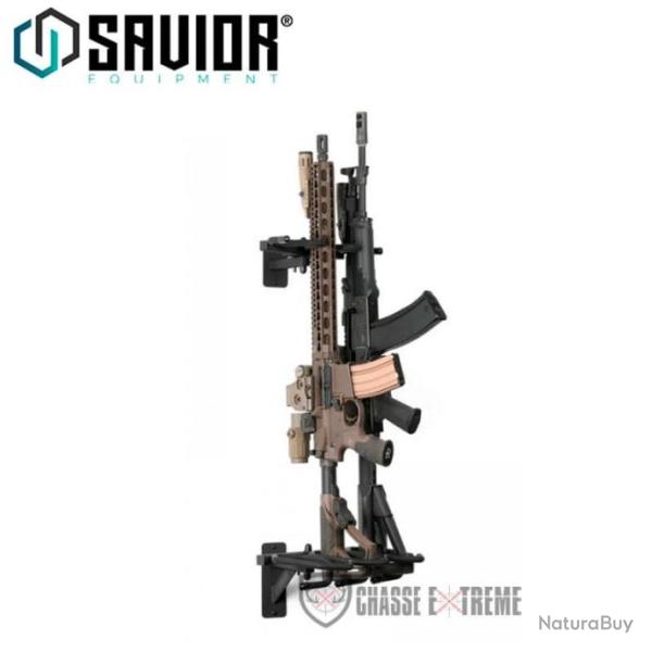 Ratelier SAVIOR Mural 3 Armes Noir