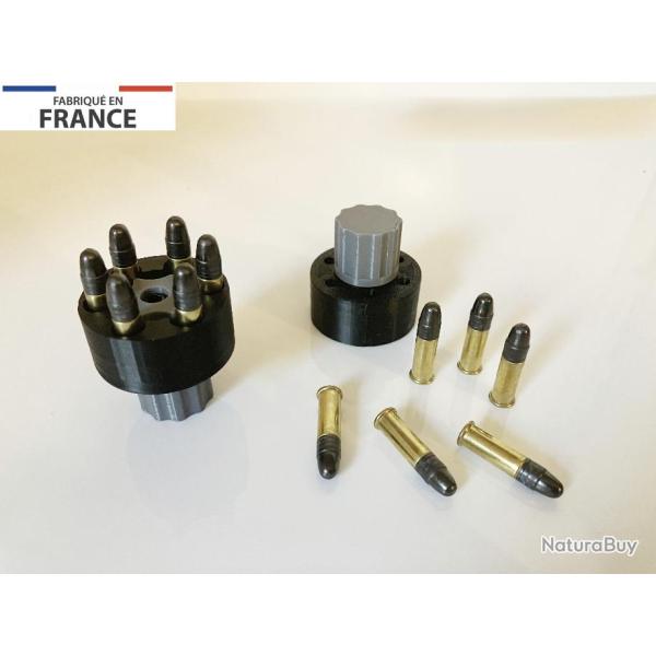 *PROMO* X2 Speed Loader artisanal pour Revolver 6 balles 22LR [voir descriptfi]