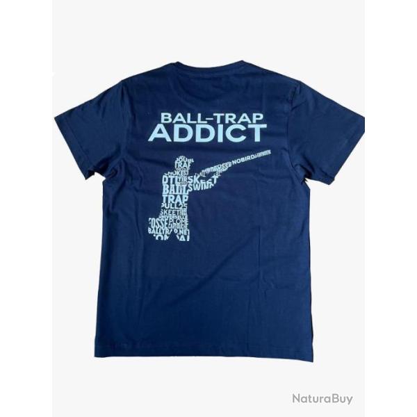 Tee-Shirt Ball-Trap Addict Bleu Marine Taille XXL