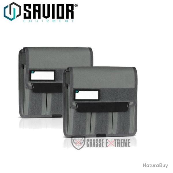 Pochette SAVIOR pour Chargeurs de Carabine Gris (3 Chargeurs, 2 Pi�ces)