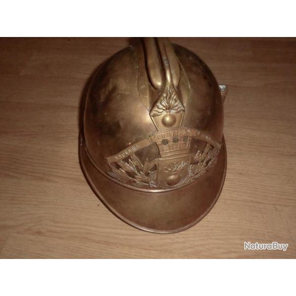 ancien casque sapeurs pompiers la motte en santerre
