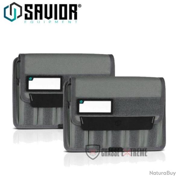 Pochette SAVIOR Buddy Pistol Mag Pouch (5 Chargeurs, 2 Pi�ces) Gris