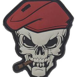 Patch en PVC t&ecirc;te de mort fumeur de cigare