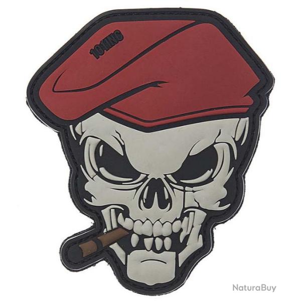 Patch en PVC t�te de mort fumeur de cigare
