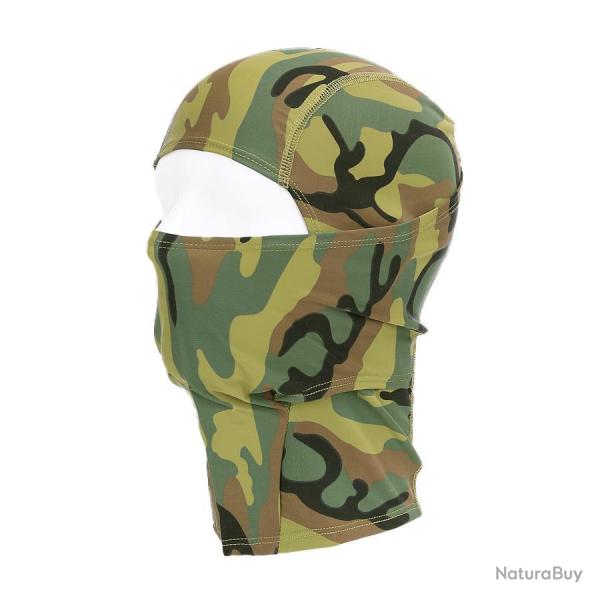 Cagoule 1 trou Ninja (Couleur Camouflage Woodland)