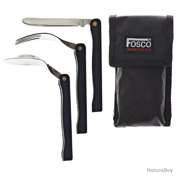 Kit de couverts pliables (3 pi�ces) (Couleur Noir)