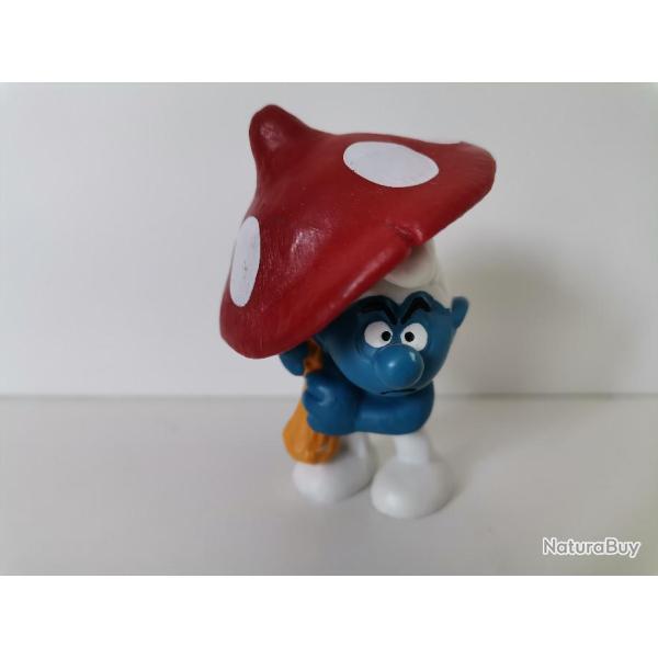 Figurine Schtroumpf parapluie champignon Peyo Schleich