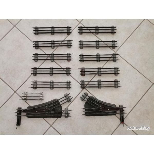 Lot rails rseau lectrique JEP 13 lments