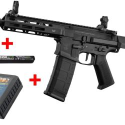 Pack complet R&eacute;plique M4 Falcon 904 AEG Mosfet et E.T.U programmable 1,3J + batterie Lipo + chargeu